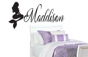 PERSONALIZED NAME MERMAID Girls Vinyl Wall  Decal Kids Children Nursery Room 36" - Picture 1 of 2