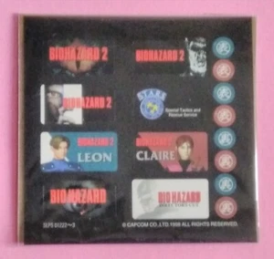 Resident Evil 2 (1998) 8 MEMORY CARD STICKERS, Capcom official - Picture 1 of 1