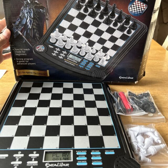 EXCALIBUR CHESS WIZARD ELECTRONIC MAGNETIC CHESS SET ~ TESTED ~  755482911534