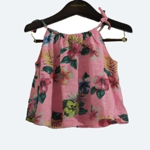Zara girls natural collection tropical Hawaiian top size 5T - Picture 1 of 6