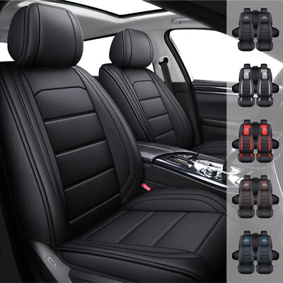 For Mercedes Benz E300 Car Seat Covers Front Rear 5 Seats Full Set Pu Leather Foto 1 de 4
