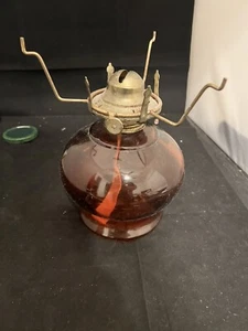 Vintage Ruby Red Glas oil lamp - Picture 1 of 4