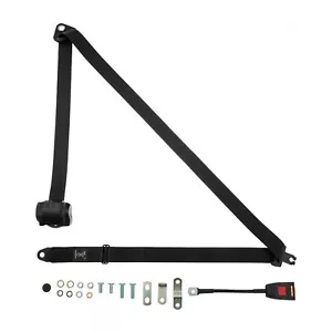 Vorne Automatik Sicherheitsgurt für Jensen SP Mk2 Coupe 1966-1976 Schwarz - Bild 1 von 7