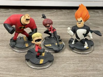 (4) Disney Infinity Los Increíbles Mr. & Mrs., Dash, Personajes Syndrome FS Foto 1 de 2