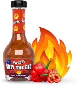 Bunsters Shit The Bed 12/10 Heat Hot Sauce - Chili Pepper Sauce, 8 fl oz NEW - Picture 1 of 3