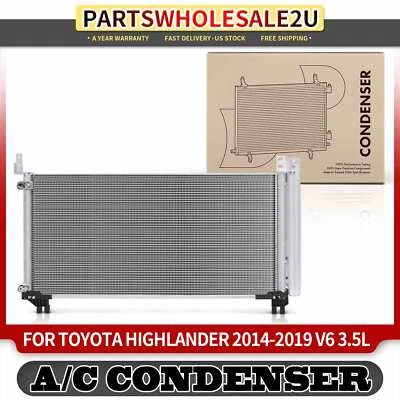 Condensador AC com receptor secador e suporte para Toyota Highlander 2014-2019 3,5L - Imagem 1 de 4