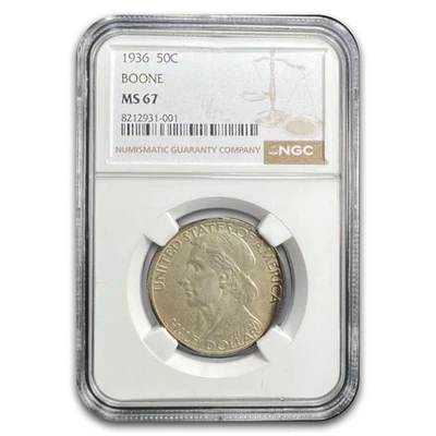 1936 Daniel Boone Bicentennial Half Dollar MS-67 NGC - Image 1 of 3