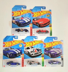 Hot Wheels 1992- 2013 Dodge Viper GTS, SRT10 ACR, RT/10 Mopar SRT Lot Of 5 - Picture 1 of 6