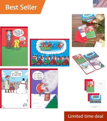 Tarjetas de Navidad divertidas en caja - 24 diseños humorísticos surtidos con sobres Foto 1 de 4