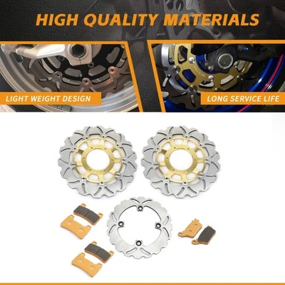 Rotores de freno delanteros traseros pastillas de discos para Honda CBR 600 RR CBR600RR 2007-2016 2015 Foto 1 de 4