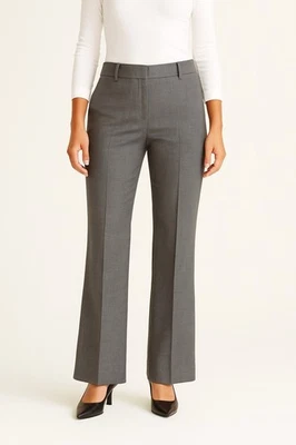 J. Crew 1035 Super 120s 100% Wool Dress Pants Women’s 8 Tall Gray Career Slacks  - Image 1 of 4