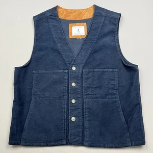 Orvis Vintage Upland Collection Vest Mens XL Navy Blue Hunting Outdoor No Tag - Picture 1 of 8