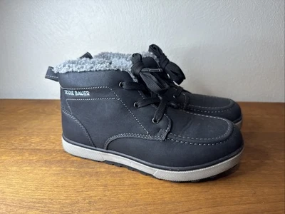 Ботинки Eddie Bauer большие детские Maddox на шнуровке сбоку на молнии черные с искусственным мехом размер 2 М - Изображение 1 из 4