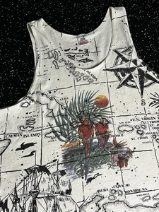 Vintage Single Stitch Stanley Michaels All Over Print Virgin Islands Tank Top XL - Picture 1 of 5
