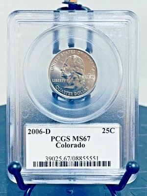 2006-D Washington Quarter Colorado PCGS MS67 Mint State 67 #08855551 - Image 1 of 2