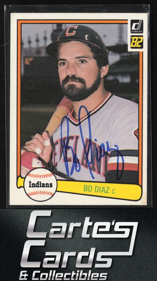 Bo Diaz 1982 Donruss #263 Cleveland Indians TTM/IP Signed Auto - Image 1 of 2