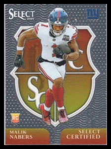 2024 Select Football #6 Malik Nabers Select Certified RC New York Giants - Picture 1 of 2