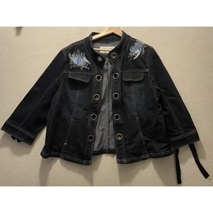 Giacca donna XLJean Daffy-Dills Sunburst dipinta a mano occhiello impreziosita LEGGI - Foto 1 di 13