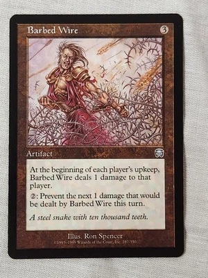 NM Barbed Wire Mercadian Masques Mtg Magic the Gathering - Image 1 of 2