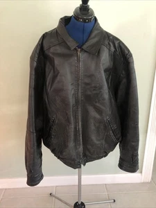 Vintage Susquehanna Trail Outfitters Herren Lederjacke schwarz Größe XXL 2XL - Bild 1 von 8