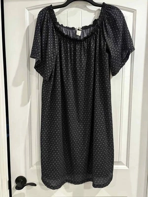 Vestido de noche H&M Conscious con volantes estampado gris ropa de dormir para mujer talla M Foto 1 de 4