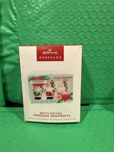 NIB Hallmark 2024 NIFTY FIFTIES KEEPSAKE ORNAMENTS Retro Vintage Style Christmas - Picture 1 of 4