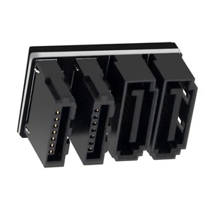 Double SATA 7Pin Female To 7Pin Male 90/180 Degree Angled Converter For Computer - Zdjęcie 1 z 13