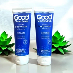 2- Good Clean Love Men's Care legno di cedro lavaggio intimo corpo 8 once 60% aloe biologica - Foto 1 di 4