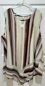 Women’s Boho Asymmetric Hem Sleeveless Top Cato EST 1946 Plus 26/28 - Picture 1 of 9