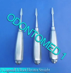 3 Cogswell A Root Elevator Straight Dental Instruments - Picture 1 of 2