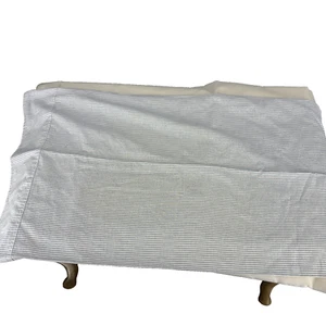 Ralph Lauren Kissenbezug weiß blau Nadelstreifen Baumwollmischung King Size - Bild 1 von 4