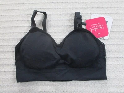 Isabel Maternity Womens Bra Small Black Nursing Bra 4 Clasp Padded Stretch New - Image 1 of 4