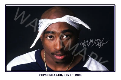 Tupac Shakur large signed 12x18 inch photograph poster - Top Quality  - Image 1 of 3