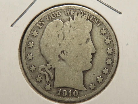 1910-S Barber Half, G/VG Cover