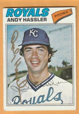 Andy Hassler Kansas City Royals AUTO Signed 1977 Topps Tucson Arizona 6L - Image 1 of 2