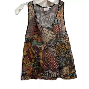 Terry Mesh cycling crop top SZ S vintage 2003 graffiti grunge biking Gorpcore - Picture 1 of 5