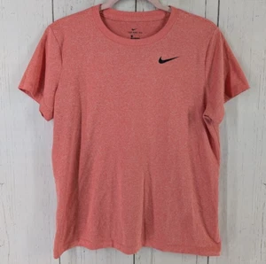 The Nike Tee Womens Size Large Orange Logo Drifit Active Short Sleeve Top - Picture 1 of 8