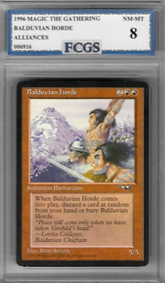 1996 MTG Alliances Balduvian Horde Graded FCGS 8 NM-MT - Image 1 of 2