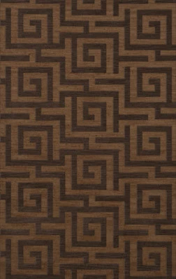 Yellow Transitional Hand Hooked Squares Curls Blocks Area Rug Geometric DV13 - Image 1 of 2