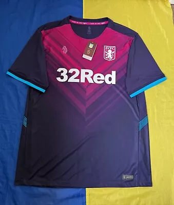 ASTON VILLA 2018-2019 THIRD FOOTBALL SHIRT SOCCER JERSEY LUKE SPORT Sz. XL - Image 1 of 4