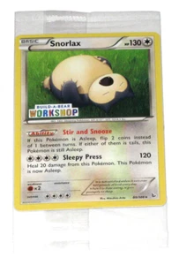Tarjeta coleccionable Build a Bear Snorlax Pokemon 2014 TCG Promo HP130 80/106 - Imagen 1 de 3