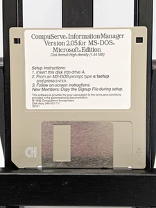 CompuServe Information Manager Version 2.05: 3.5” Disk Only / Software 1992 DOS - Picture 1 of 2