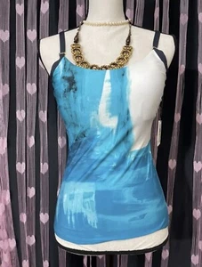 Camiseta tankini para mujer Calvin Klein talla M azul traje de baño top solo nueva con etiquetas precio de venta sugerido por el fabricante 98 USD218 - Imagen 1 de 8