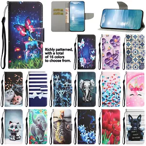 Phone Case For Samsung Galaxy A20 A22 A23 A24 A32 Pattern Leather Wallet Cover - Picture 1 of 46