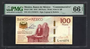 Mexico 100 Pesos 2016 P130c "Commemorative" Uncirculated Grade 66 - Picture 1 of 2