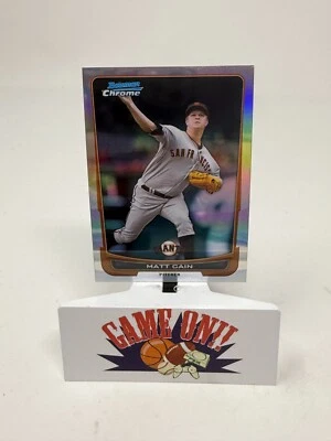 2011 Bowman Chrome Baseball Matt Cain Refractor RC Card #195 - Image 1 of 2