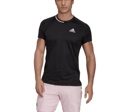 Camiseta de tenis Adidas para hombre serie EE. UU. negra Aeroready HH9472 talla mediana ENVÍO GRATUITO $65 Foto 1 de 4