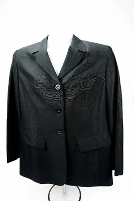 CLASSIQUES ENTIER PETITE ЖЕНЩИН SZ 10 ШЕЛК/ЛЕН ЧЕРНЫЙ БЛЕЙЗЕР КУРТКА - Изображение 1 из 4