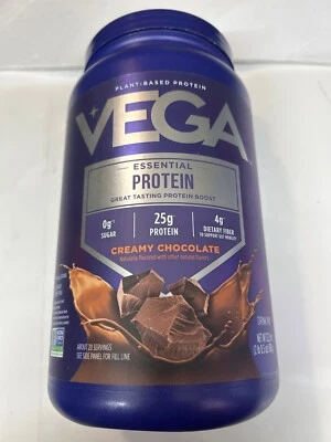 Vega Essential Protein cremoso chocolate a base de plantas 0 azúcar 2lbs Foto 1 de 4