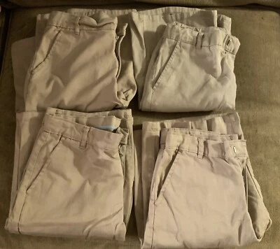 4 Pairs Of Boys Nautica Shorts Tan W/ Chino Pockets -3 Size 20 - 1 Size 16 - Image 1 of 2